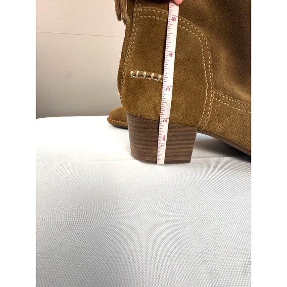 UGG Bandara Tan Suede Ankle Boot 9.5 Cowgirl Western Rodeo Boho Chic Countrycore - Picture 14 of 16